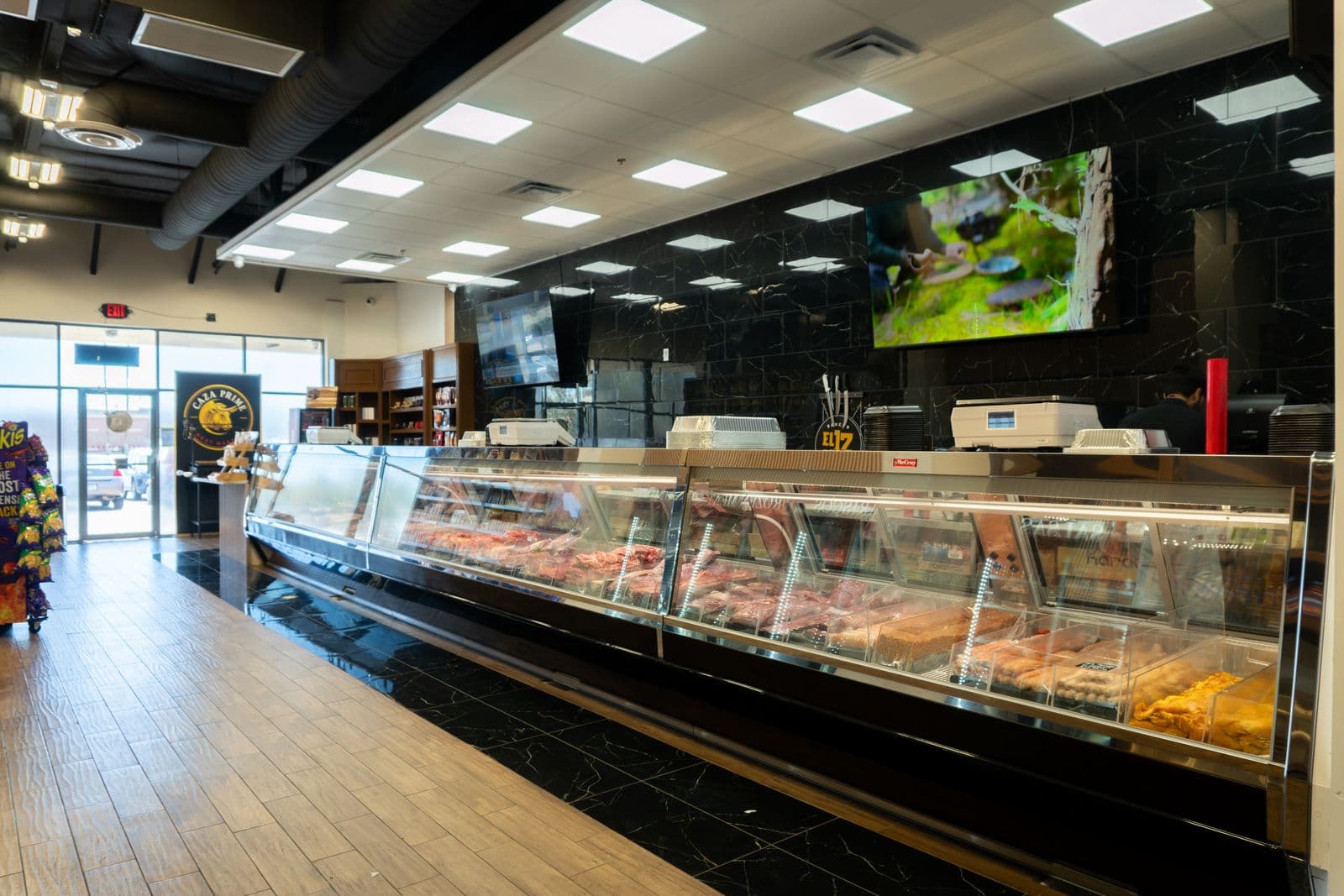 The full-service meat counter at Caza Prime
