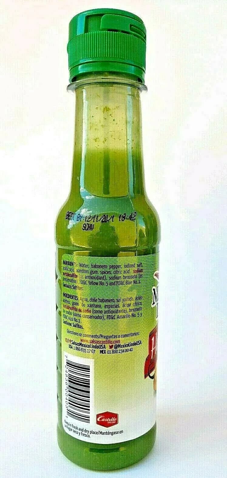 Mexico Lindo Green Habanero Hot Sauce | Real Green Habanero Chili Pepper | Enjoy with Mexican Food